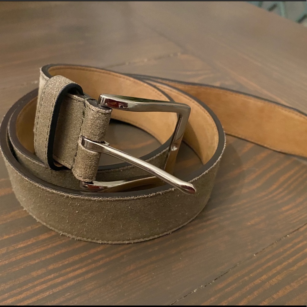 Men’s Cole Haan Tan Suede Leather Belt Sz 32